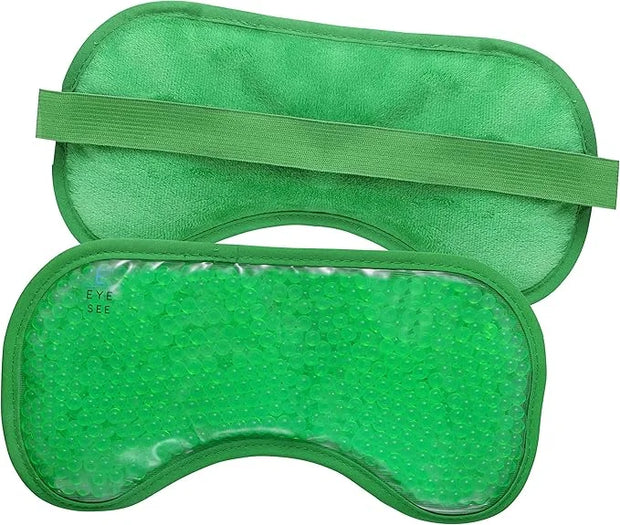 Eye See Plush Gel Eye Mask for Puffy Eyes, Green - Cold Eye mask to Treat Dark Circles, Sinuses, Dry Eyes, and for Allergy...