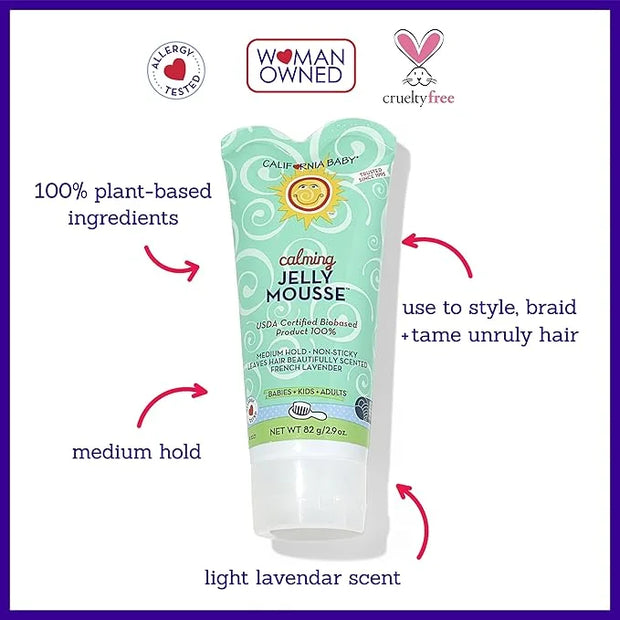 California Baby Calming Hair Gel for Kids | 100% Plant-Based Baby Hair Gel | Medium-Hold | Lavender Scent | Hypoallergenic...