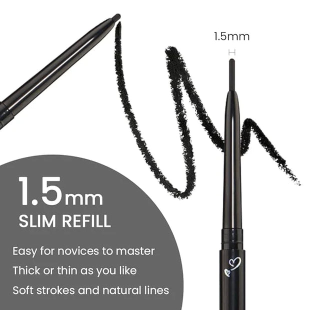 Kaely 1.5mm Skinny Gel Eyeliner Pencil,Black Cat Eye Liner Makeup Pen,Cream Smooth Eyeliner Crayon,delineador de ojos cont...