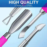 2PCS Metal Rose Pink Cuticle