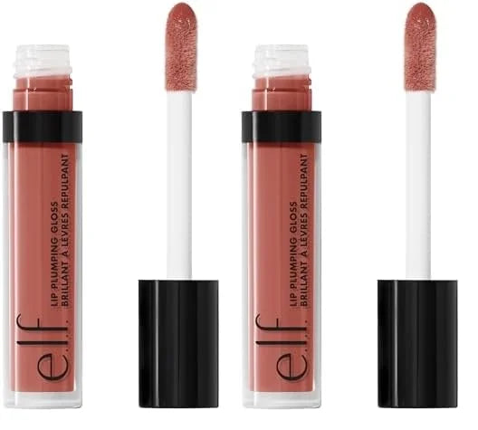 e.l.f. Lip Plumping Gloss, Mocha Twist, 0.09 Oz (Pack of 2) - Product Image
