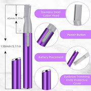 Chumia 2 Pcs Electric Eyebrow Trimmer Women Precision Face Razors Mini Shaver with Comb Christmas Women Gift Battery Opera...