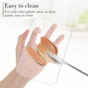 Makeup Palette Tray, Acrylic Foundation Palette with Spatula