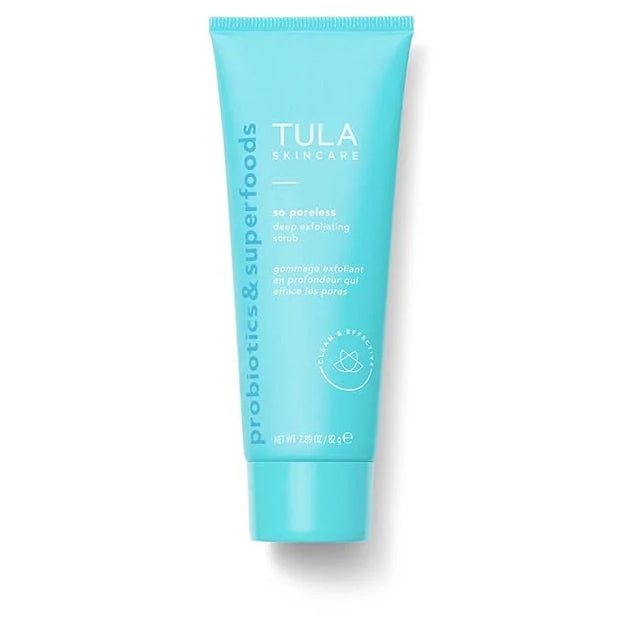 TULA Skin Care So Poreless Exfoliating Blackhead Scrub - Powerful and Gentle Exfoliation, Refreshing and Smoothing, Contai...