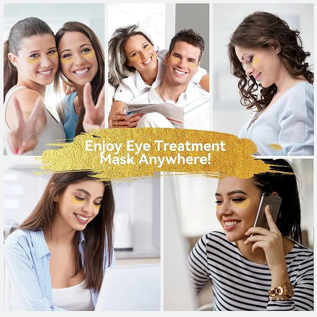 BREYLEE Under Eye Patches (30 Pairs), 24K Gold Eye Masks for Reducing Wrinkles and Fine Lines Under eye, Puffy Eyes and Da...