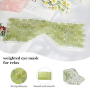 Jade Eye Mask, Facial Cooling Mask with 100% Real Jade for Hot & Cold Therapy to Reduce Wrinkles, Puffiness, Migraines, an...