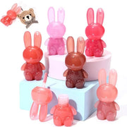 3Pcs Cute Rabbit Hydrating Lip Gloss Set,Cute Bunny Lip Glaze, Moisturising Jelly Liquid Lipsticks Lip Stain,Waterproof No...