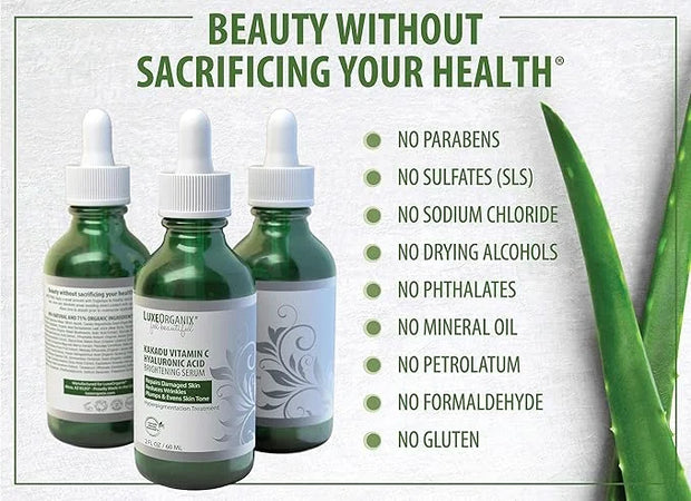 Vitamin C Serum For Face With Hyaluronic Acid: Brightening Treatment & Dark Spot Remover For Face Reduces Blemishes & Wrin...