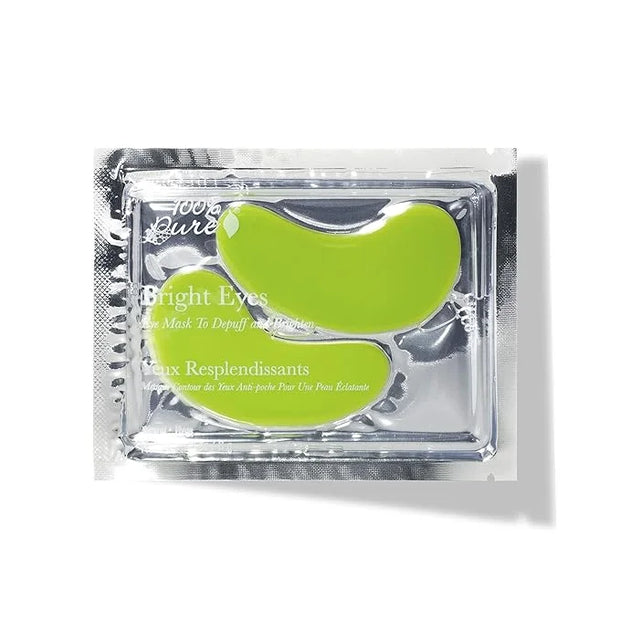 100% PURE Bright Eyes Masks Under Eye Skincare Wrinkle Smoothing Replenishment Diminish Dark Circles, Puffiness - Hydratin...