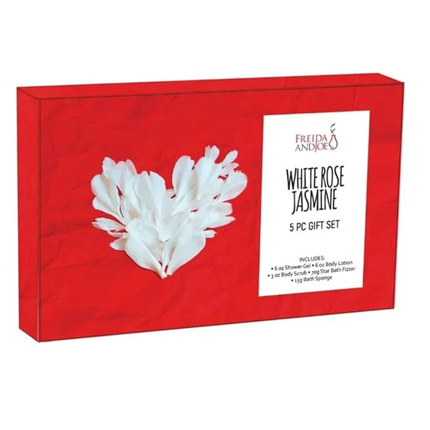Freida & Joe Fragrance Bath & Body Collection Gift Box, Includes Shower Gel, Body Lotion, Body Scrub, Bath Bomb & Sponge (...