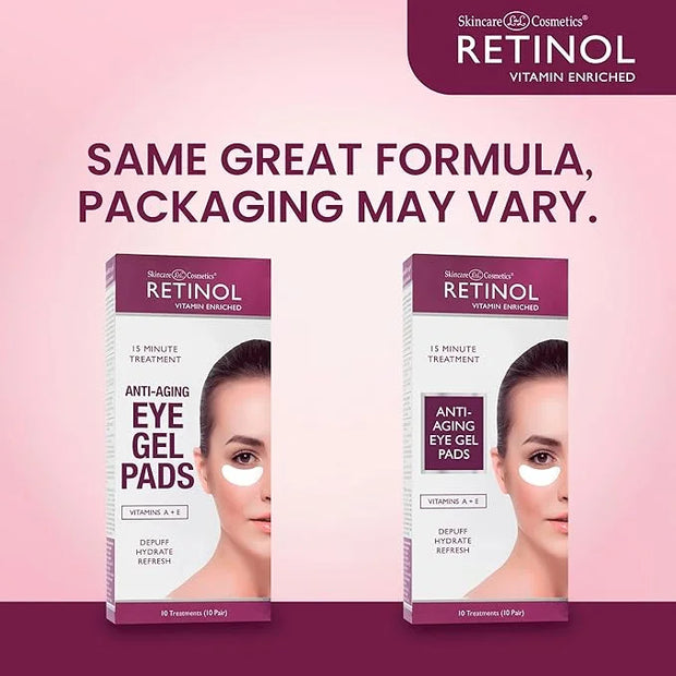 Retinol Anti-Aging Eye Gel Pads – The Original Retinol Instant De-Puff Treatment – Soothing Vitamin A Eye Gel Pads Reduce ...