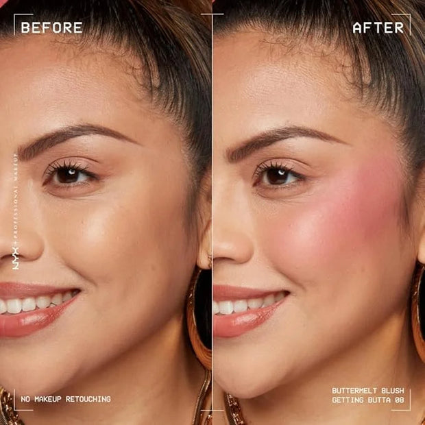 NYX PROFESSIONAL MAKEUP Buttermelt Powder Blush, Fade and Transfer-Resistant Blush, Up to 12HR Make Up Wear, Vegan Formula...