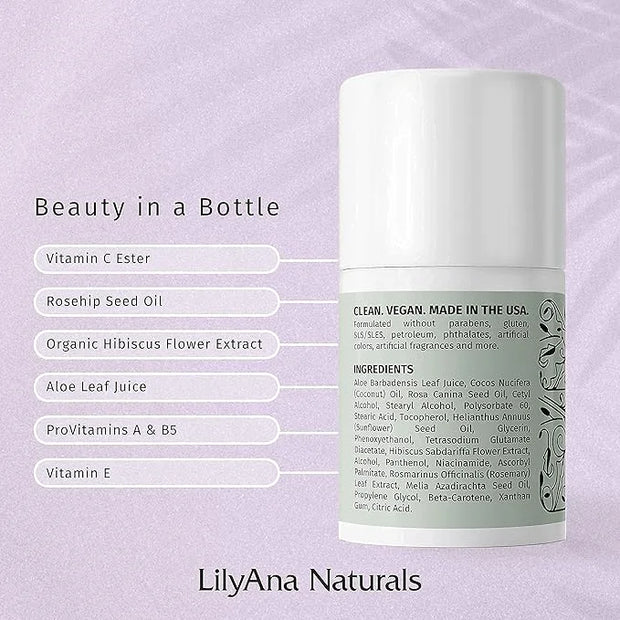 LilyAna Naturals Anti Aging Retinol Cream and Eye Cream Bundle 1.07 oz - Retinol Moisturizer for Face and Under Eye Cream ...