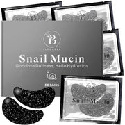 Snail Mucin Under Eye Patches (30 PAIRS), For Puffy Eyes and Dark Circles, Under Eye Mask with Hyaluronic Acid & Hydrolyze...