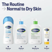Cetaphil Hydrating Moisturizing Lotion for Normal to Dry, Sensitive Skin, 16 oz + Travel Size Gentle Skin Cleanser 2 oz - ...