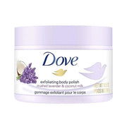 Dove Exfoliating Body Polish Body Scrub Crushed Lavender & Coconut Milk 10.5 oz - Product Image