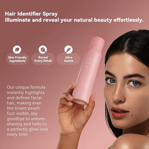 Hair Identifier Spray for Face Shaving - Gentle Facial Shaving Dermaplane Spray for Smooth, Glowing Skin, hair identifier ...