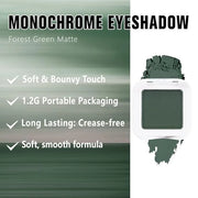 evpct Dark Green Matte Single Eyeshadow Palette, Forest Green Cream Eye Shadow Palette Makeup Singles for Older Women Matt...