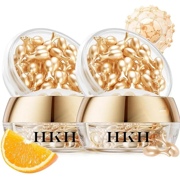 HKH Vitamin C Super Serum for Face - Anti Aging Vitamin E Facial Serum Capsules with Niacinamide, Vit C Serum Oil for Wome...