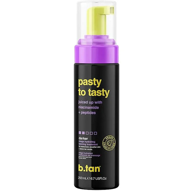 b.tan Dark Self Tanner Mousse | Pasty to Tasty -Best, 1 Hour Express, Hydrating Sunless Tanning Foam, Bronzed Glowy Skin, ...