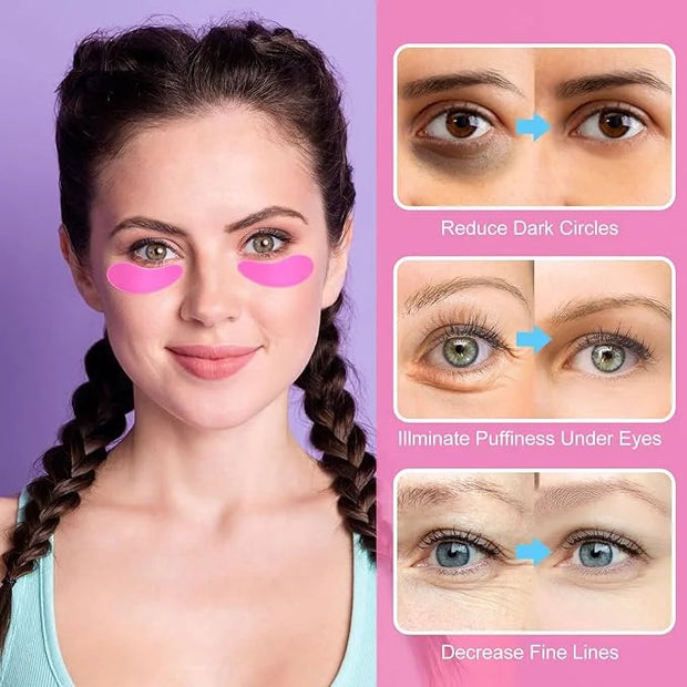 10 PCS Silicone Eye Patches Reusable, Under Eye Patches, Eye Mask for Skin Care for Reduce Wrinkles, Fine Lines and Eye Ba...