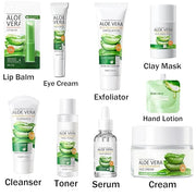9Pcs Skin Care Products Set, Skin Care Gift Set for Women Girls, Aloe Vera Skin Care Sets, Face Care Kit with Cleanser, Cl...