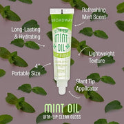 Ruby Kisses Broadway Vita-Lip Clear Lip Gloss (5 Pack Mint, Rosehip, Coconut, Argan Oil, Mango Butter), Ultra-Hydrating & ...