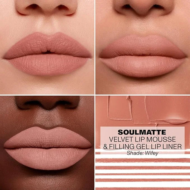 Morphe Soulmatte Velvet Lip Mousse Matte Lipstick - Air-Whipped, Soft Matte Lip Makeup with Vitamin E to Hydrate, Soften a...
