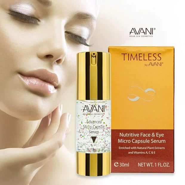 Timeless by AVANI Face & Eye Micro Capsule Serum, Blend of Dead Sea Minerals, Plant Extracts, and Vitamin A, C & E ,Active...