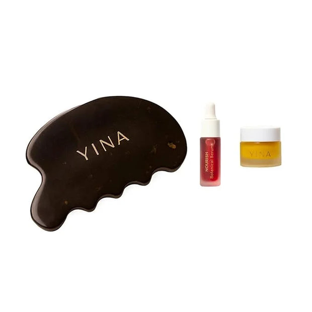YINA - Gua Sha Discovery Set With Nourish Botanical Serum | Sustainable, Cruelty-Free, Clean Skincare - Product Image