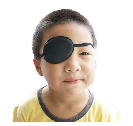 Black Eyepatch-Comfortable Adjustable Concave Shape Single Eye Mask Amblyopia Corrected Visual Acuity Recovery Eye Patch M...