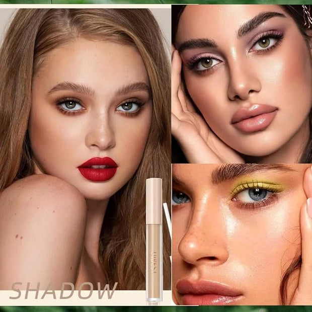 Matte Liquid Eyeshadow Long Lasting High-pigmented Eyeshadow Gel Eye Makeup (Matte Nude - Product Image