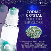 Blossom Zodiac Sign Vanilla Scented Moisturizing Roll-On Lip Gloss with Crystals + pH Technology Color Changing Crystal St...
