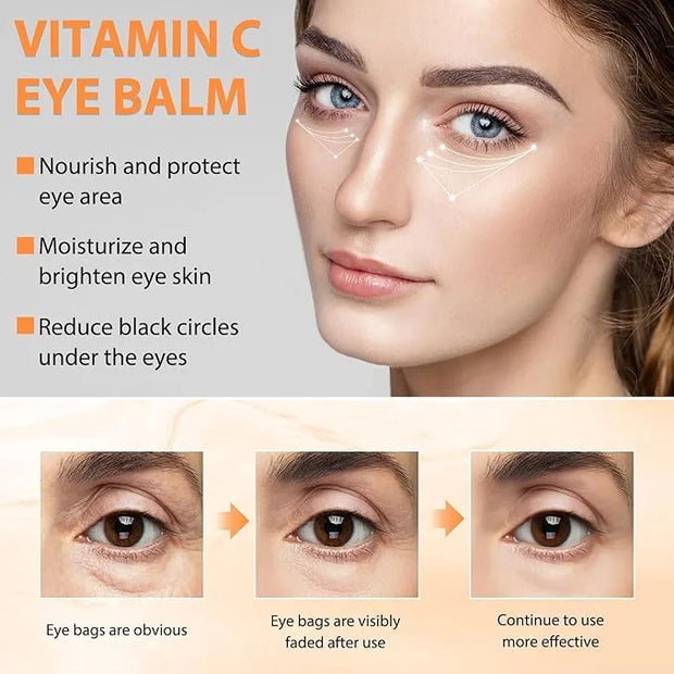 2PCS Revive Glow Vitamin C Eye Balm, Reducing Dark Circle,Hydrating Eye Cream,Improve Dark Circles,Reduces Puffiness (2pcs...