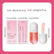 Lip Plumper Gloss High-Shine Liquid Lip Plumping Color, Long-Lasting Plumper Pout, Moisturizing, Non-Sticky With Natural G...
