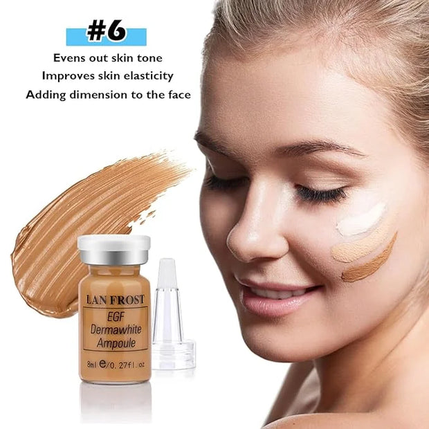 BB Facial Glow Serum Starter Kit Hyaluronic Acid Essence Foundation Skin Care Kit 0.27oz 12 Vials, Combined With Niacinami...