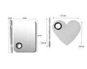 2 Pack Makeup Palette,Stainless Steel Cosmetic Mixing Palette