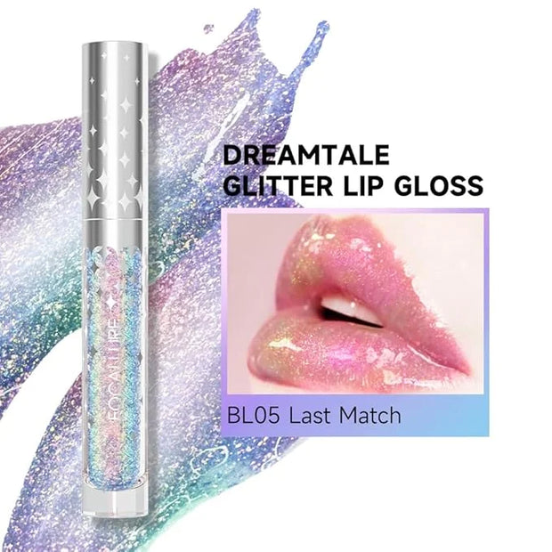 FOCALLURE Glitter Liquid Lipstick,Hydrating,Moisturizing Lip Gloss for Women,Sparkly Shimmer Lip Makeup,Long Lasting,Light...