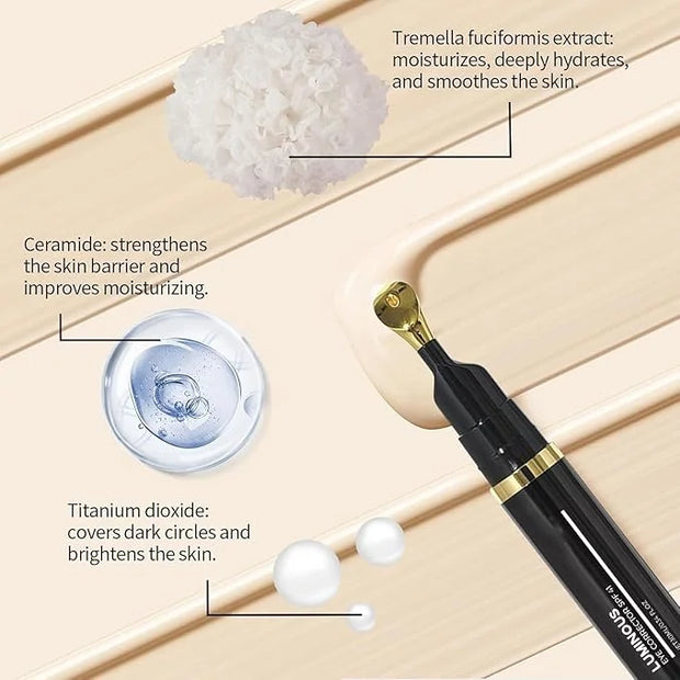 Luminous Eye Corrector,Luminous Eye Corrector Spf 41,Under Eye Color Corrector for Dark Circles,Peach Color Corrector, Ant...