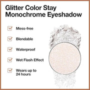 Monochrome Pressed Eyeshadow, Waterproof Neutral Powde Mini Shimmer Silver White Eyeshadow, sombras para ojos, Talc, Parab...