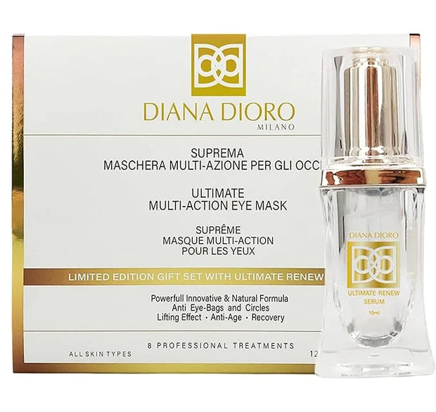 24K ULTIMATE Eye Care Set - Luxurious Anti-Aging Masks & Serum - Effective Under Eye Treatment for Puffiness, Dark Circles...