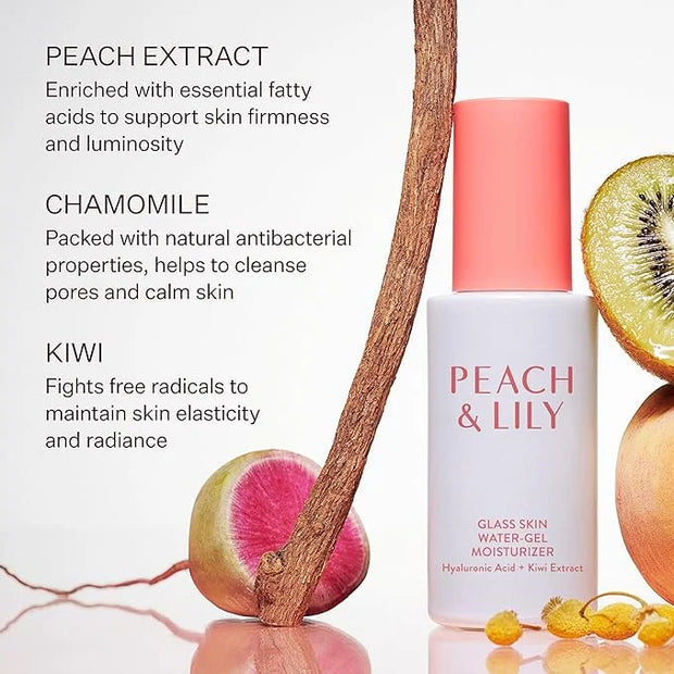 Peach & Lily Glass Skin Water-Gel Oil-Free Moisturizer | Non-Comedogenic | Clean, Non-toxic, Cruelty-free | 1.69 fl oz - P...