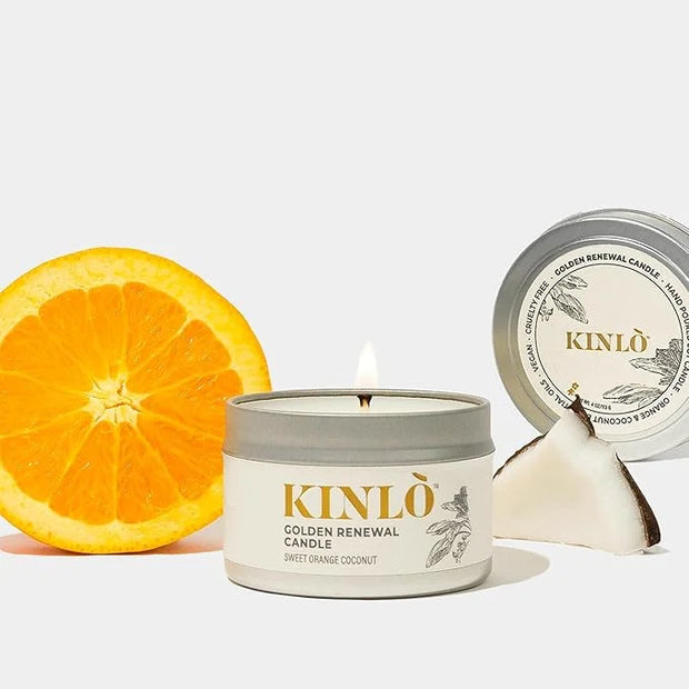 Kinlo Self Care Kit - Facial Oil, Facial Mist, Eye cream, Sweet Orange Coconut Scent Candle | Home SPA Gift Set Mother's M...