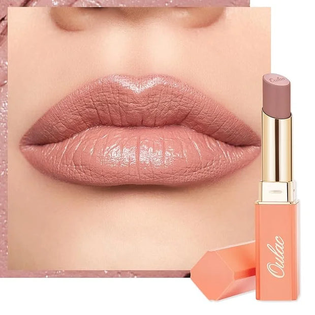 Oulac Nude Lipsticks for Women, Pink Matte Lip Stick, Full Coverage Lip Color, Satin Matte Finish, Cream Texture, Hydratin...
