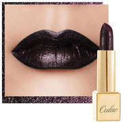 Oulac Metallic Black Lipstick for Women, High-Impact Lipcolor with Moisturizing Creamy Formula, Vegan & Cruelty-Free, Full...