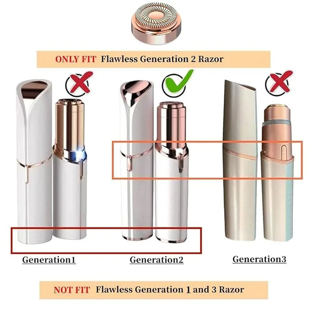 Facial Hair Remover Replacement Heads Generation 2 for Finishing Touch Flawless Facial Hair Removal Tool for women,Double ...