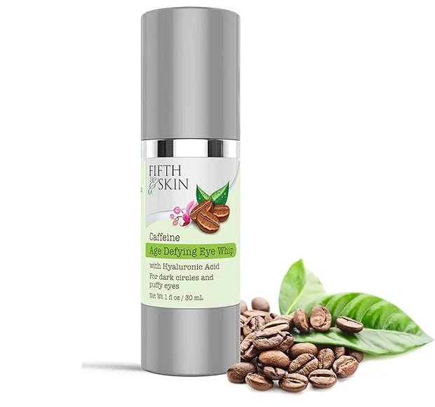 Fifth & Skin Caffeine Eye Cream – Made in USA! Eye Whip - 1 OZ - Natural - Organic – Vegan & Cruelty Free – for Puffy Eyes...