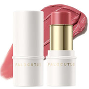 2Pcs Cream Blush Makeup Stick,Monochromatic Multi-Stick Face Blush for Cheek,Lip and Eye,Matte and Dewy Finish for Long We...