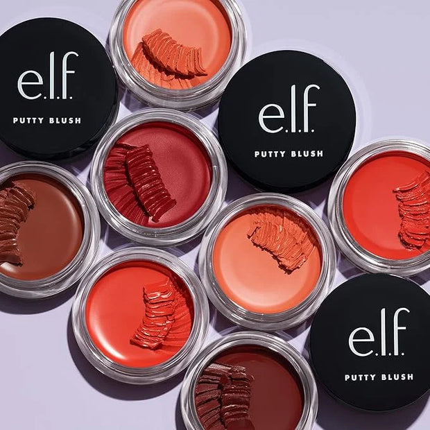 e.l.f. Putty Blush, Creamy & High-Pigment Formula For A Natural Glow, Delivers A Semi-Matte & Powder Finish, Vegan & Cruel...