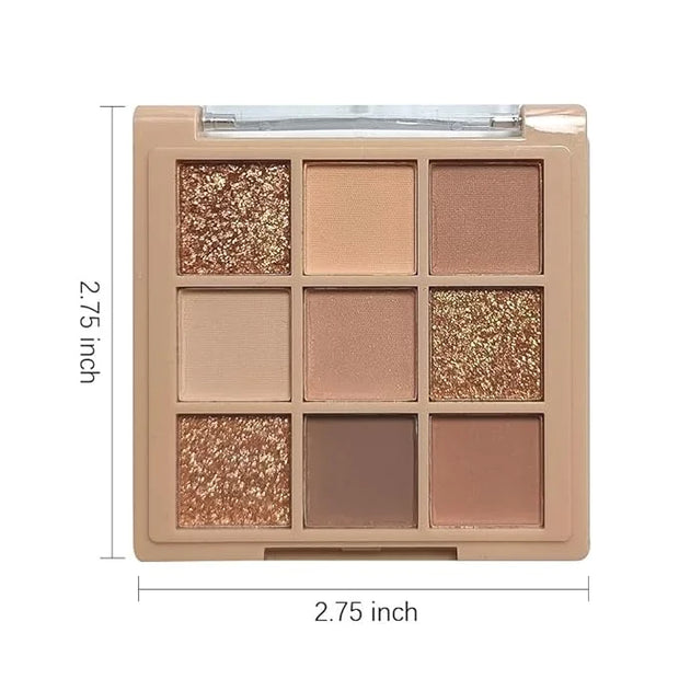 Eyeshadow Palette Makeup- 9 Colors Naked Eyeshadow Palette Matte Shimmer Korean Natural Eye Shadow palettes Highly Pigment...